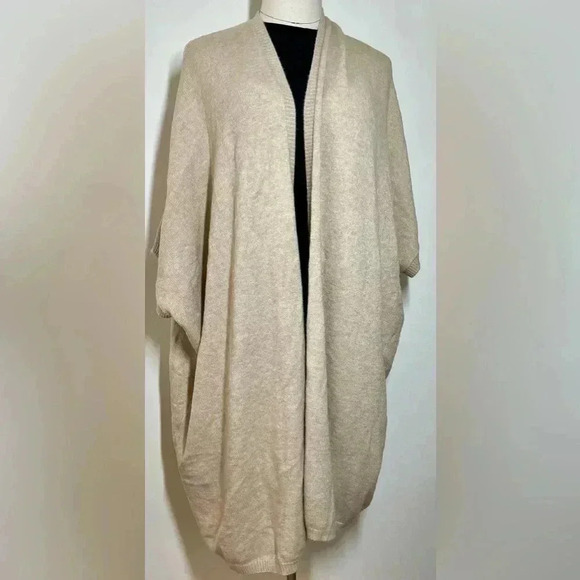 Chenille Sweater Jacket | Short Sleeve | Ribbed Hem & Cuffs | One Size - Picture 2 of 7